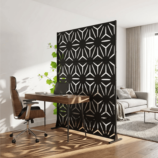 Parede divisória Kilsturd aço galvanizado 180x120 cm Preto casa.pro Parede divisória Kilsturd aço galvanizado 180x120 cm Preto casa.pro