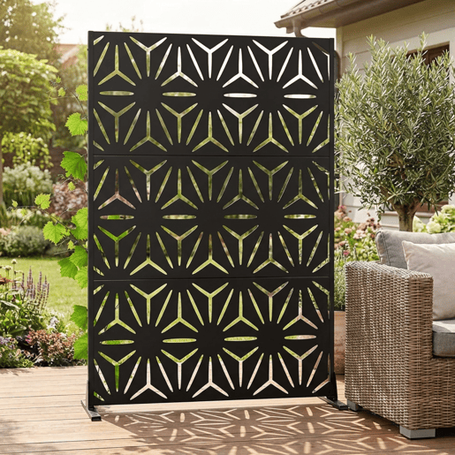 Parede divisória Kilsturd aço galvanizado 180x120 cm Preto casa.pro Parede divisória Kilsturd aço galvanizado 180x120 cm Preto casa.pro