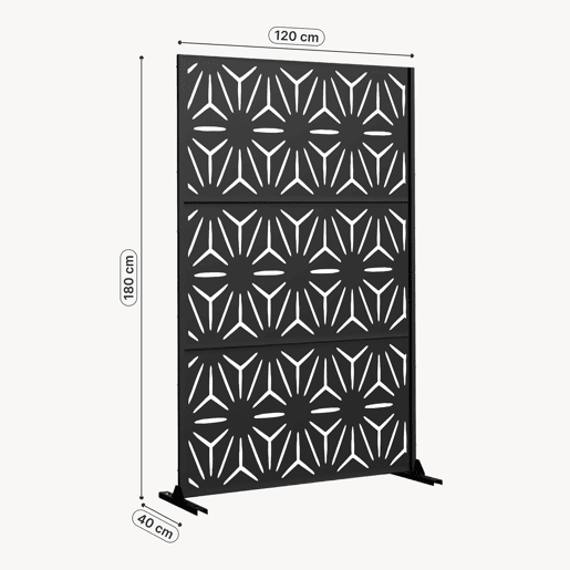 Parede divisória Kilsturd aço galvanizado 180x120 cm Preto casa.pro Parede divisória Kilsturd aço galvanizado 180x120 cm Preto casa.pro