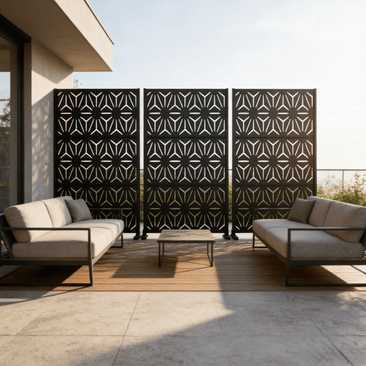 Parede divisória Kilsturd aço galvanizado 180x120 cm Preto casa.pro Parede divisória Kilsturd aço galvanizado 180x120 cm Preto casa.pro