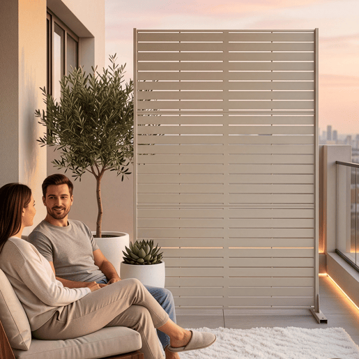 Divisória Nodepp em aço galvanizado 180x120 cm Bege alho casa.pro Divisória Nodepp em aço galvanizado 180x120 cm Bege alho casa.pro