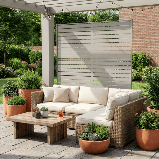 Divisória Nodepp em aço galvanizado 180x120 cm Bege alho casa.pro Divisória Nodepp em aço galvanizado 180x120 cm Bege alho casa.pro