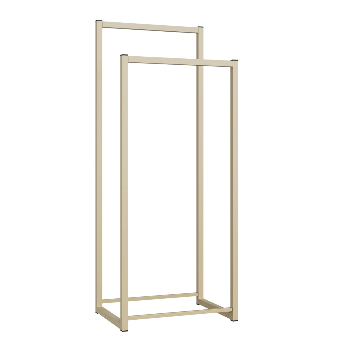 Perchero burro holtalen 2 barras metálicas 85/100x40x30cm - camello [en.casa]