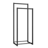 Percheiro Holtalen 2 varas de metal 100x40x30 cm - preto en.casa