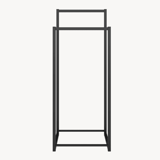 Percheiro Holtalen 2 varas de metal 100x40x30 cm - preto en.casa