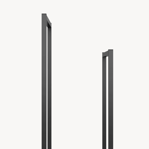 Percheiro Holtalen 2 varas de metal 100x40x30 cm - preto en.casa