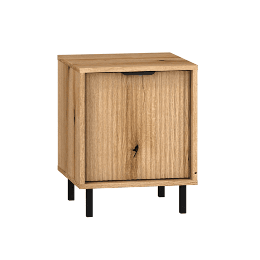 Mesa de cabeceira Soly de madeira com 1 porta Mesa de cabeceira Soly de madeira com 1 porta
