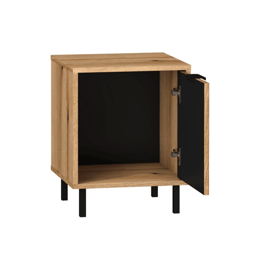 Mesa de cabeceira Soly de madeira com 1 porta Mesa de cabeceira Soly de madeira com 1 porta