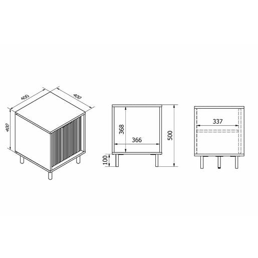 Mesa de cabeceira Soly de madeira com 1 porta Mesa de cabeceira Soly de madeira com 1 porta