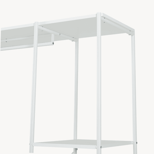 Roupeiro aberto Verdfjorg Varão 5 compartimentos 200x110x40cm metal Branco en.casa Roupeiro aberto Verdfjorg Varão 5 compartimentos 200x110x40cm metal Branco en.casa