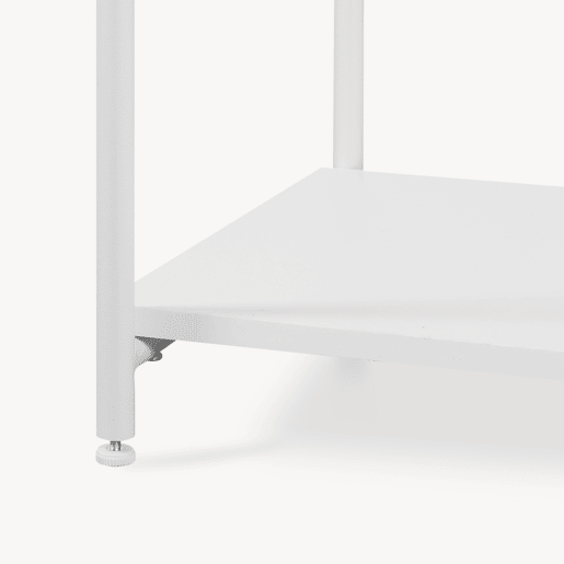 Roupeiro aberto Verdfjorg 2 varões e 2 prateleiras 200x80x40cm metal Branco en.casa Roupeiro aberto Verdfjorg 2 varões e 2 prateleiras 200x80x40cm metal Branco en.casa
