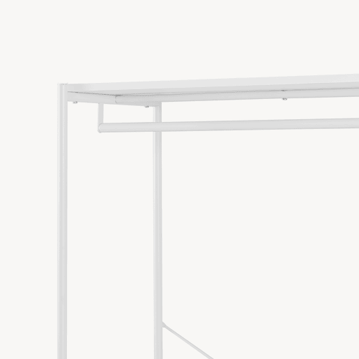 Roupeiro aberto Verdfjorg 2 varões e 2 prateleiras 200x80x40cm metal Branco en.casa Roupeiro aberto Verdfjorg 2 varões e 2 prateleiras 200x80x40cm metal Branco en.casa