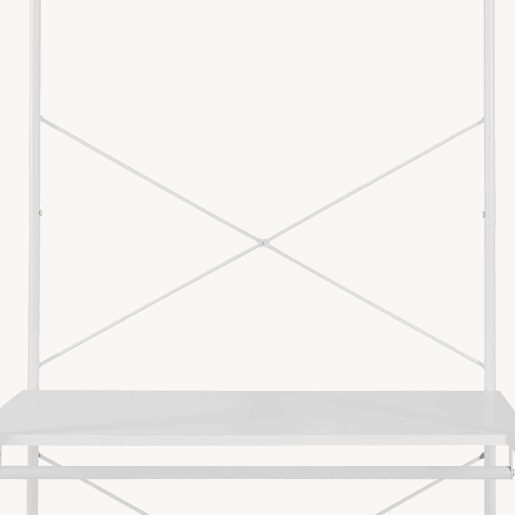 Roupeiro aberto Verdfjorg 2 varões e 2 prateleiras 200x80x40cm metal Branco en.casa Roupeiro aberto Verdfjorg 2 varões e 2 prateleiras 200x80x40cm metal Branco en.casa