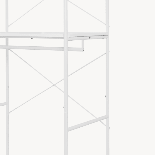 Roupeiro aberto Verdfjorg 2 varões e 2 prateleiras 200x80x40cm metal Branco en.casa Roupeiro aberto Verdfjorg 2 varões e 2 prateleiras 200x80x40cm metal Branco en.casa