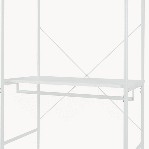 Roupeiro aberto Verdfjorg 3 varões e 3 prateleiras 200x110x40cm metal Branco en.casa Roupeiro aberto Verdfjorg 3 varões e 3 prateleiras 200x110x40cm metal Branco en.casa