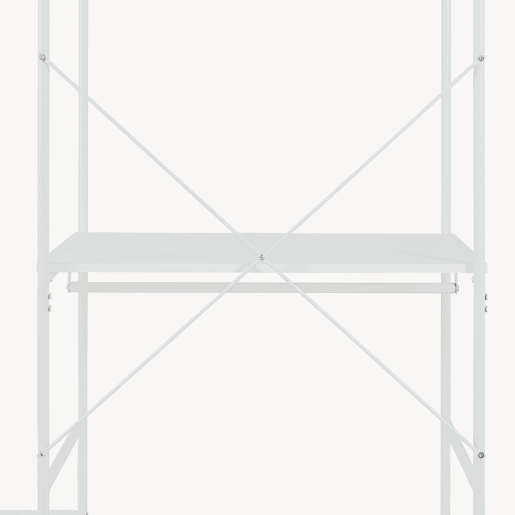 Roupeiro aberto Verdfjorg 3 varões e 3 prateleiras 200x110x40cm metal Branco en.casa Roupeiro aberto Verdfjorg 3 varões e 3 prateleiras 200x110x40cm metal Branco en.casa