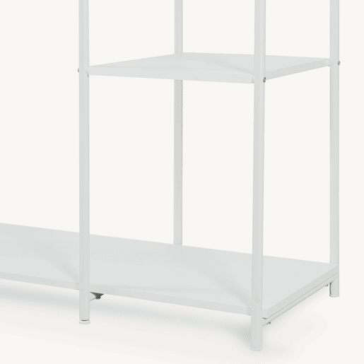 Roupeiro aberto Verdfjorg 3 varões e 3 prateleiras 200x110x40cm metal Branco en.casa Roupeiro aberto Verdfjorg 3 varões e 3 prateleiras 200x110x40cm metal Branco en.casa