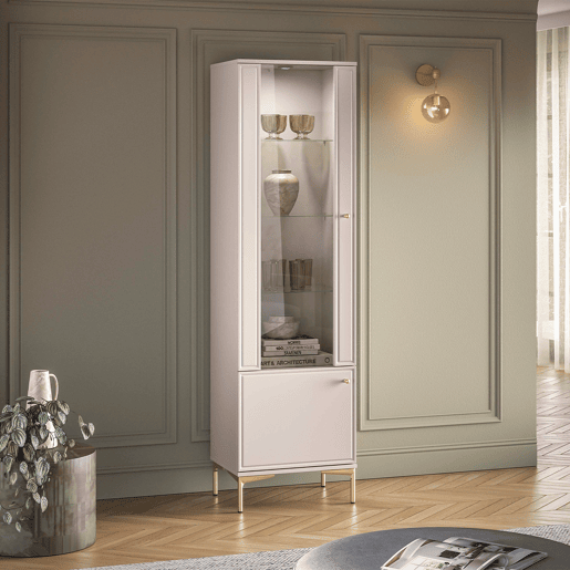 Vitrine de 2 portas Sélène Cachemire
