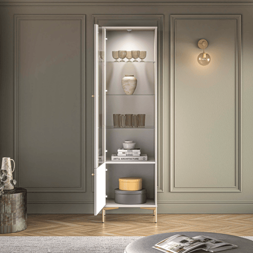 Vitrine de 2 portas Sélène Cachemire
