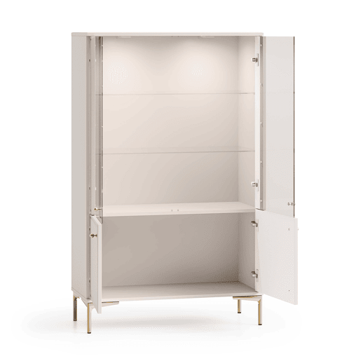 Armário de louça de 4 portas Sélène Cachemire