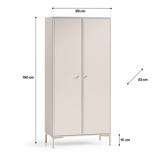 Armário de 2 portas Sélène Cachemire