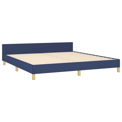 Estrutura De Cama De Casal Simple - 180x200 cm tecido azul