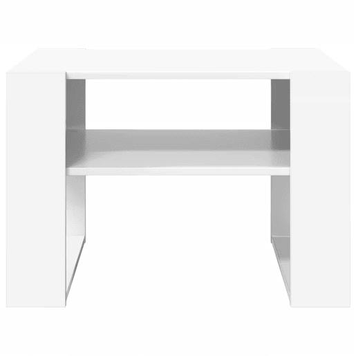Mesa de Centro, Mesa baixa, Branco 66 x 53 x 45 cm Madeira processada Mesa de Centro, Mesa baixa, Branco 66 x 53 x 45 cm Madeira processada