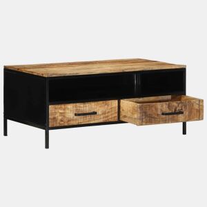 Mesa de Centro, Mesa baixa, com gaveta Castanho 90 x 50 x 40 cm