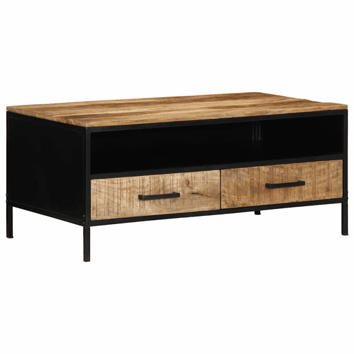Mesa de Centro, Mesa baixa, com gaveta Castanho 90 x 50 x 40 cm
