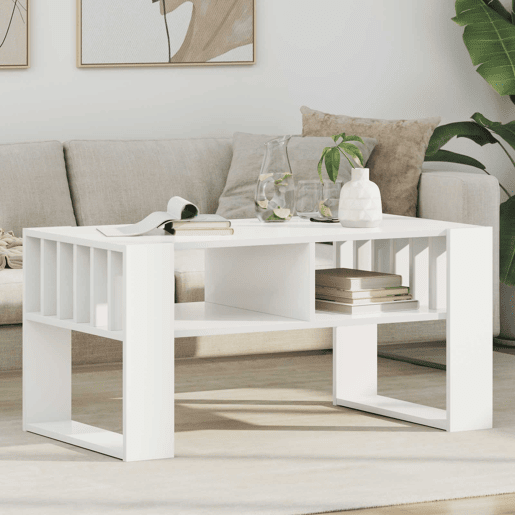 Mesa de Centro, Mesa baixa, Branco 92 x 49,5 x 45 cm Madeira processada Mesa de Centro, Mesa baixa, Branco 92 x 49,5 x 45 cm Madeira processada