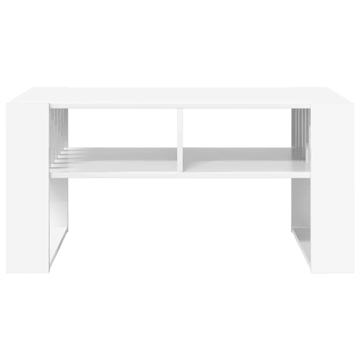 Mesa de Centro, Mesa baixa, Branco 92 x 49,5 x 45 cm Madeira processada Mesa de Centro, Mesa baixa, Branco 92 x 49,5 x 45 cm Madeira processada