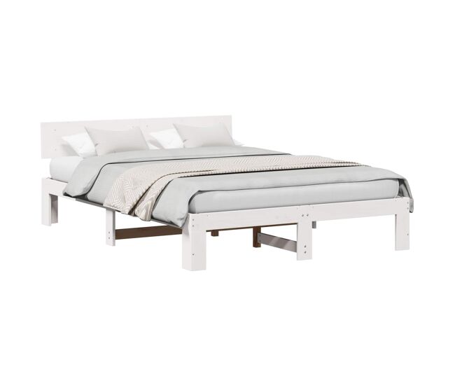 Estructura de cama doble matrimonial - 150 x 200 cm madera de pino macizo
