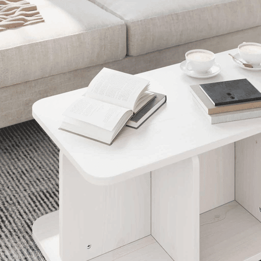 Mesa de Centro, Mesa baixa, Branco 80 x 39,5 x 33,5 cm Mesa de Centro, Mesa baixa, Branco 80 x 39,5 x 33,5 cm