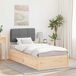 Estructura de cama simple para adultos 80x195 Estructura de cama simple para adultos 80x195 Blanco/ Gris Claro