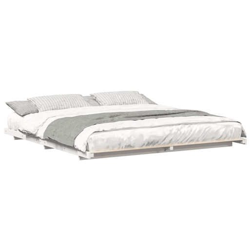 Estrutura de Cama de casal simple de chão Branco 180 x 210 cm Estrutura de Cama de casal simple de chão Branco 180 x 210 cm