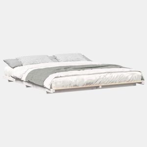 Estrutura de Cama de casal simple de chão Branco 180 x 210 cm
