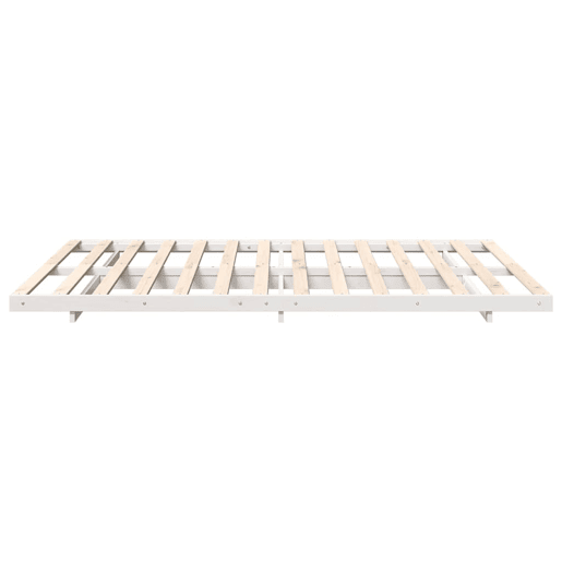 Estrutura de Cama de casal simple de chão simples e minimalista - Branco 160 x 220 cm Estrutura de Cama de casal simple de chão simples e minimalista - Branco 160 x 220 cm