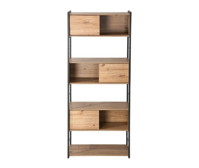Librería de 3 puertas correderas h196 cm - lenny