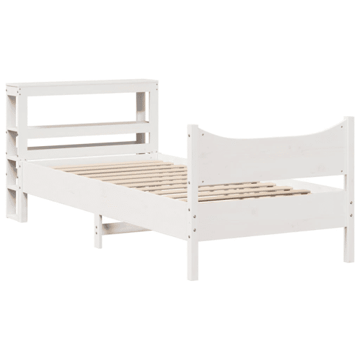 Estrutura de cama de solteiro para adultos c cabeceira 75x190 cm pinho maciço Estrutura de cama de solteiro para adultos c cabeceira 75x190 cm pinho maciço