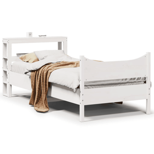 Estrutura de cama de solteiro para adultos c cabeceira 75x190 cm pinho maciço Estrutura de cama de solteiro para adultos c cabeceira 75x190 cm pinho maciço