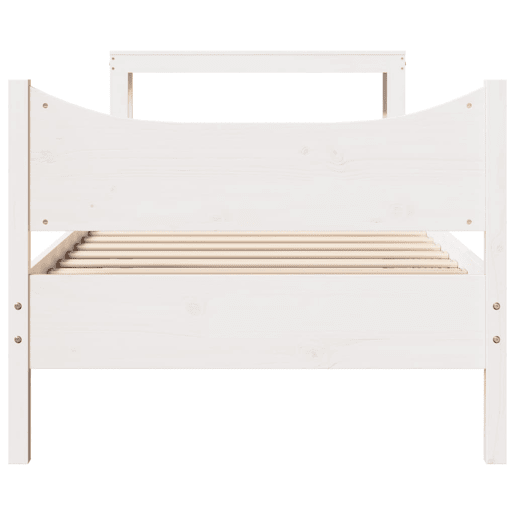 Estrutura de cama de solteiro para adultos c cabeceira 75x190 cm pinho maciço Estrutura de cama de solteiro para adultos c cabeceira 75x190 cm pinho maciço