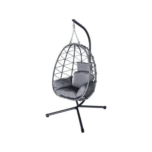 Cadeira Cosi para ovos em rotim - 99 x 92 x 194 cm - Cinzento
