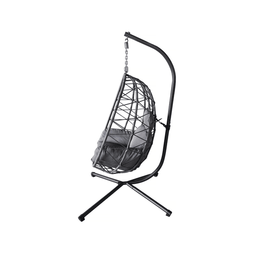 Cadeira Cosi para ovos em rotim - 99 x 92 x 194 cm - Cinzento