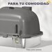 Arenero para Gato Acero Inoxidable 201, PP PawHut Arenero para Gato Acero Inoxidable 201, PP PawHut Gris