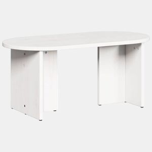 Mesa de Centro, Mesa baixa, Branco 80 x 39,5 x 35 cm Madeira de pinho maciça