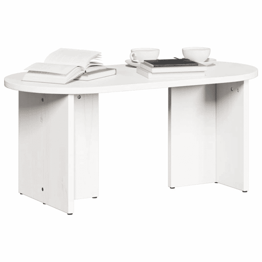 Mesa de Centro, Mesa baixa, Branco 80 x 39,5 x 35 cm Madeira de pinho maciça Mesa de Centro, Mesa baixa, Branco 80 x 39,5 x 35 cm Madeira de pinho maciça
