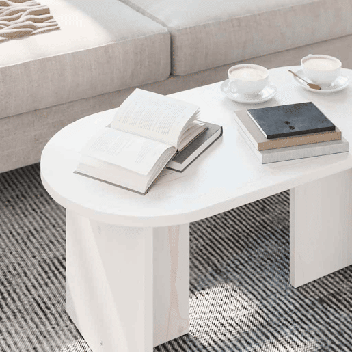 Mesa de Centro, Mesa baixa, Branco 80 x 39,5 x 35 cm Madeira de pinho maciça Mesa de Centro, Mesa baixa, Branco 80 x 39,5 x 35 cm Madeira de pinho maciça