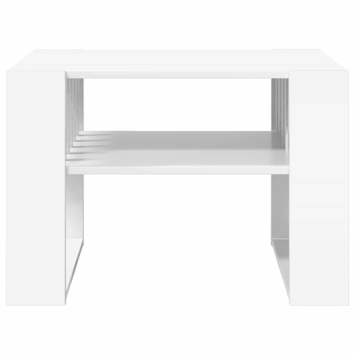 Mesa de Centro, Mesa baixa, Branco 66 x 49,5 x 45 cm Madeira processada Mesa de Centro, Mesa baixa, Branco 66 x 49,5 x 45 cm Madeira processada