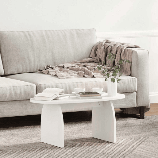 Mesa de Centro, Mesa baixa, Branco 80 x 40 x 35 cm Mesa de Centro, Mesa baixa, Branco 80 x 40 x 35 cm