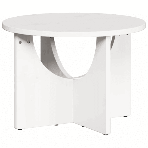 Mesa de Centro, Mesa baixa, Branco 50 x 50 x 35 cm Madeira de pinho maciça Mesa de Centro, Mesa baixa, Branco 50 x 50 x 35 cm Madeira de pinho maciça